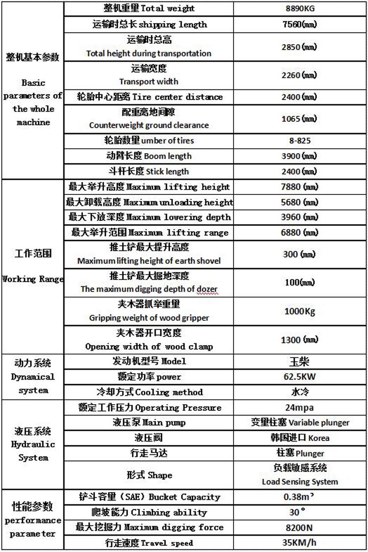 100型輪式抓木機(jī)  